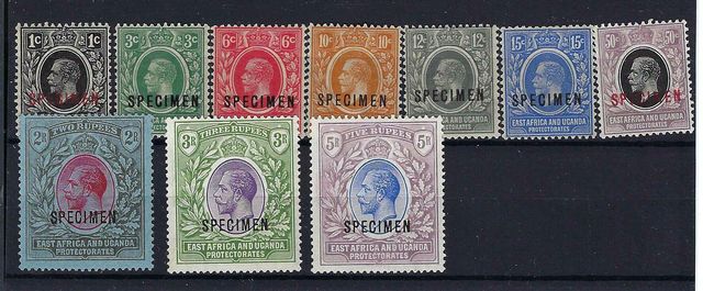 Image of KUT-East Africa & Uganda Protectorates SG 65S/74S UMM British Commonwealth Stamp